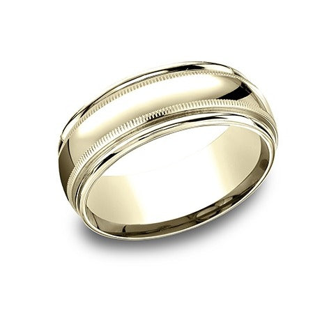 All High Polish Milgrain Band