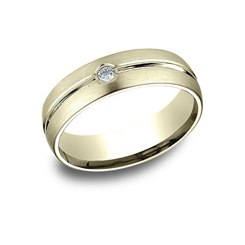 Classic Diamond Band with Center Cut