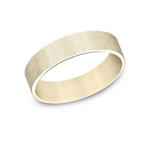 Flat Comfort Fit Sand Blast Band