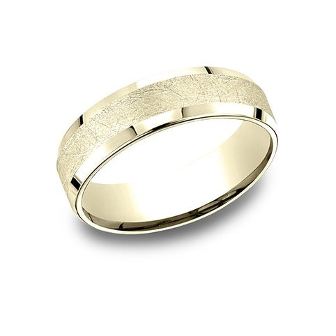 High Polish Beveled Edge Band with Swirl Center