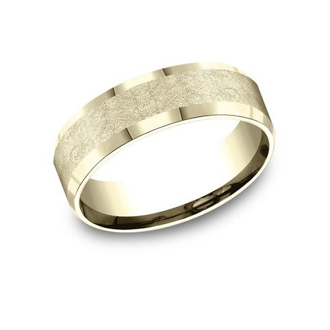 High Polish Beveled Edge Band with Swirl Center