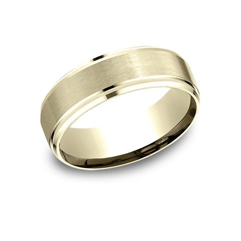 Drop Bevel Band with Satin Center