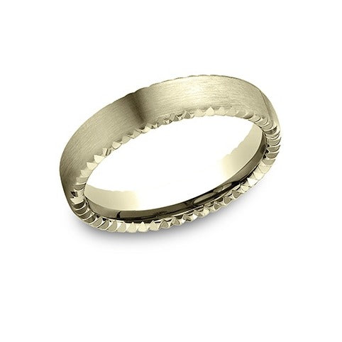 Fluted Face Band with Satin Center