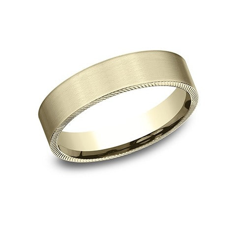 Cross Edge Cut Band with Satin Center