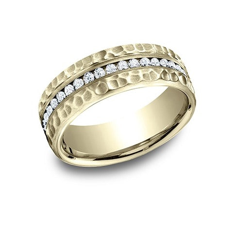 Hammered Diamond Band