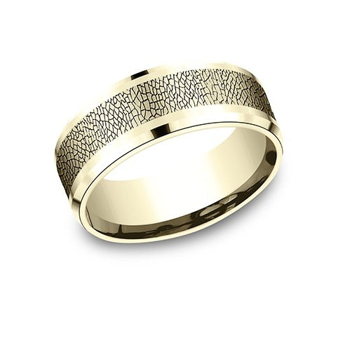 Drop Bevel Band with Sting Ray Center