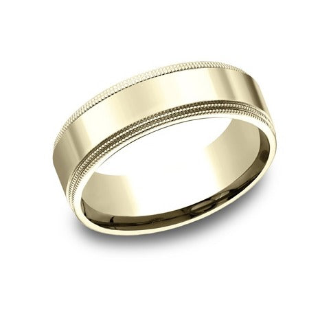Flat Comfort Fit Double Milgrain Band