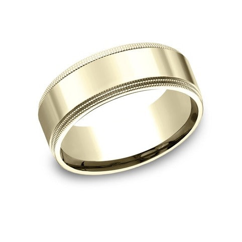 Flat Comfort Fit Double Milgrain Band