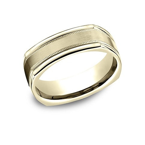 4 Sided Milgrain Band with Satin Center