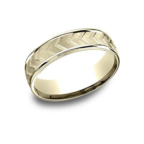 Round Edge Band with Large Wheat Center