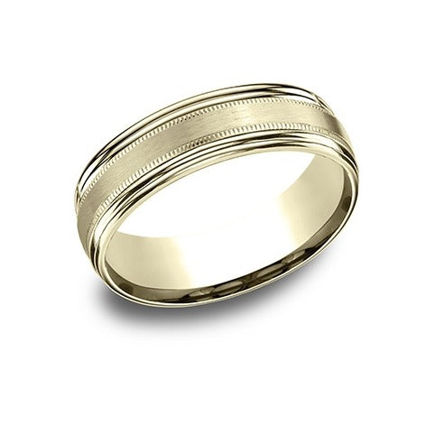 Double Round Edge Milgra Band with Satin Center