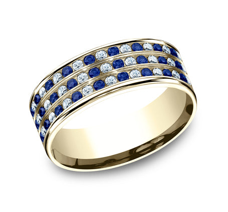 Flat Satin Diamond Band