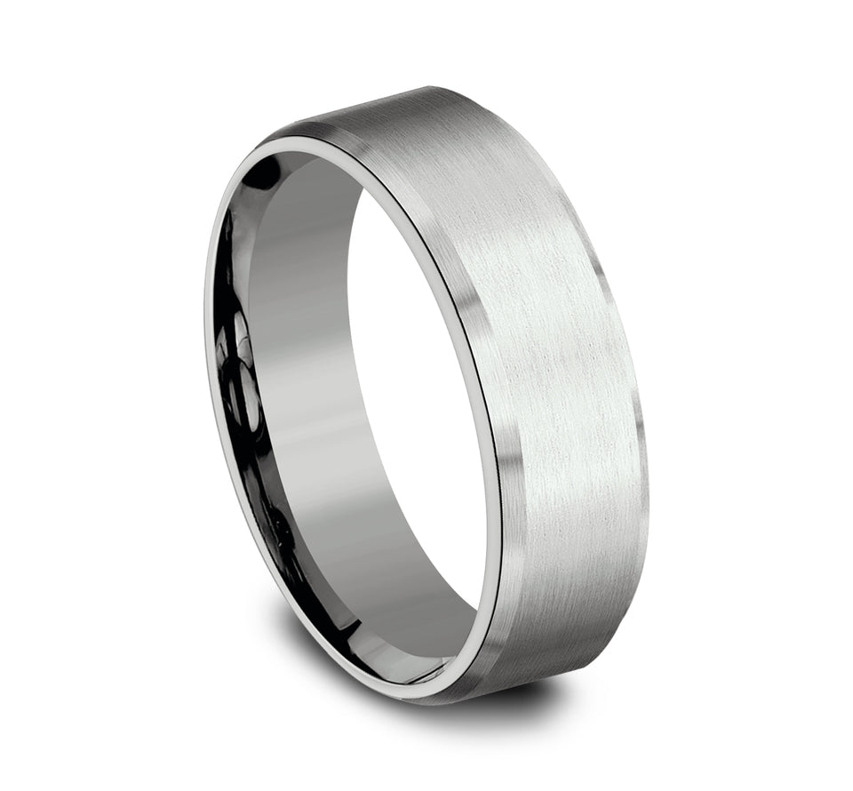 Slight Bevel All Satin Band