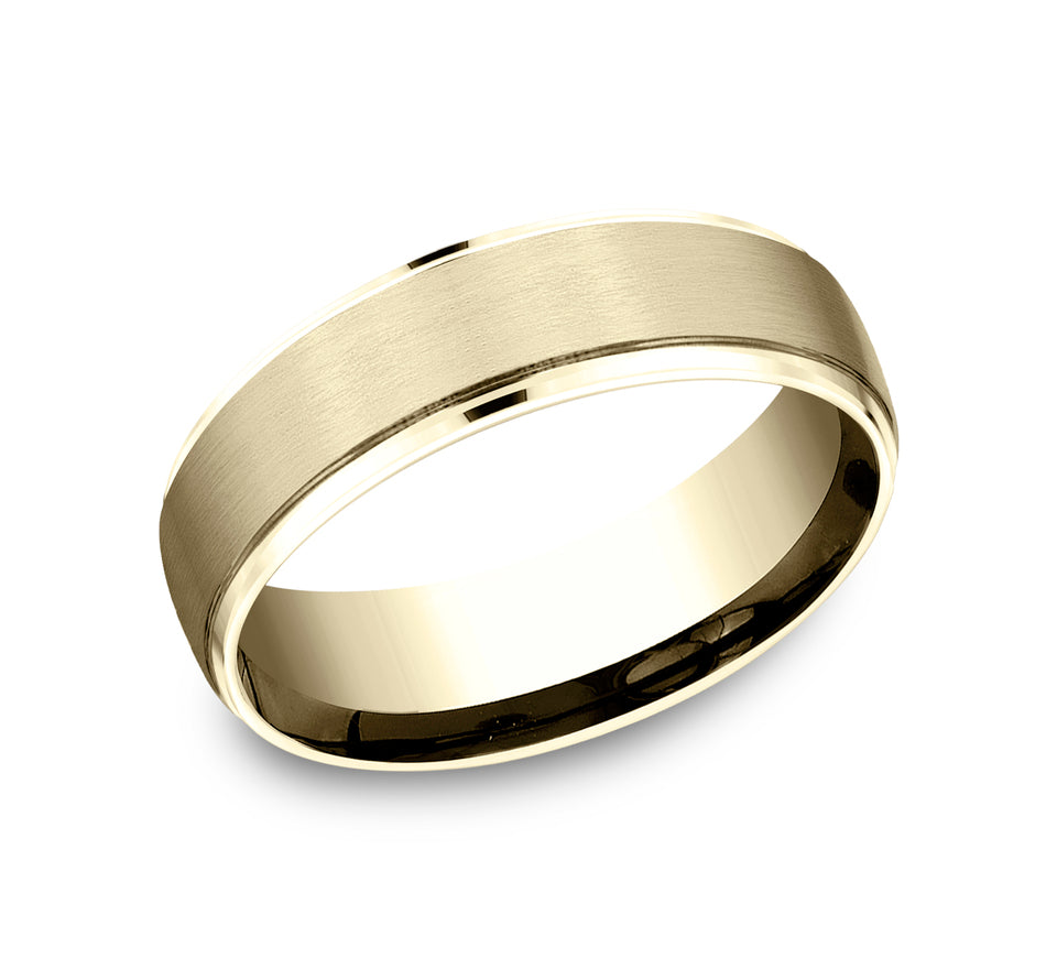 Drop Bevel Band with Satin Center