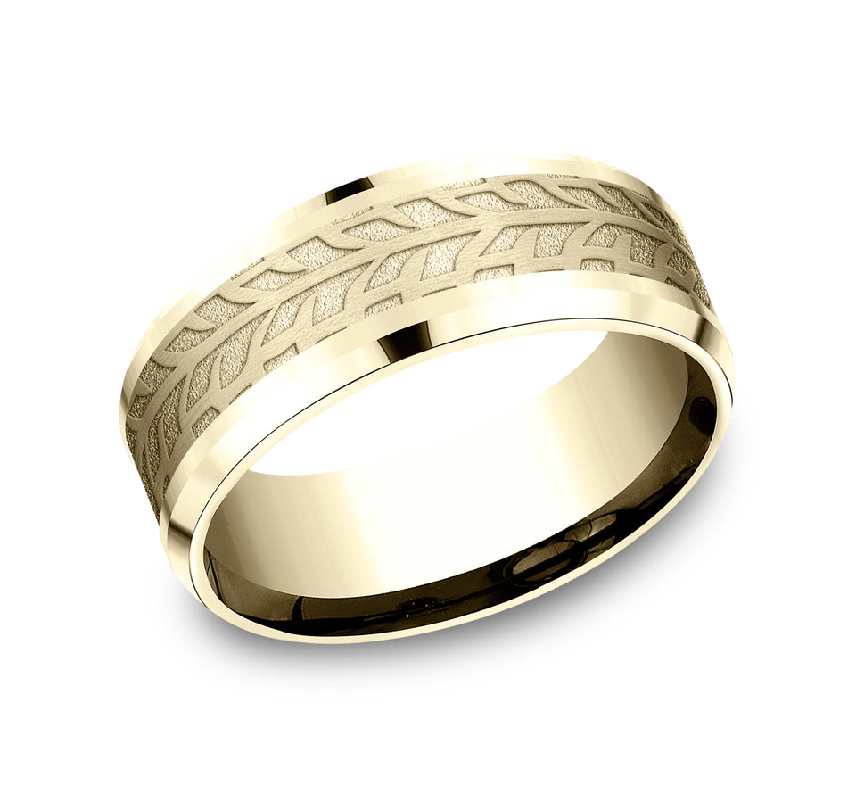 Drop Bevel Band with Pirelli Tread Center