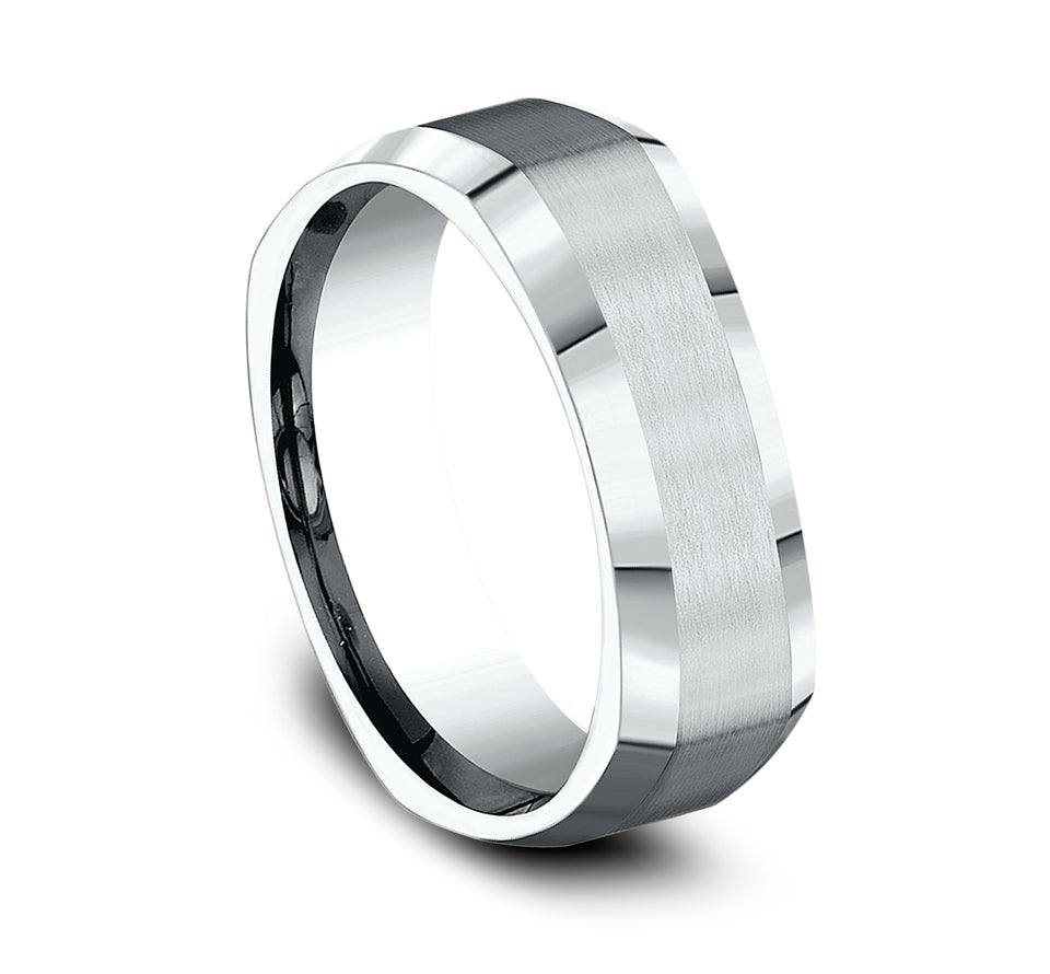 4 Sided Beveled Edge Band with Satin Center