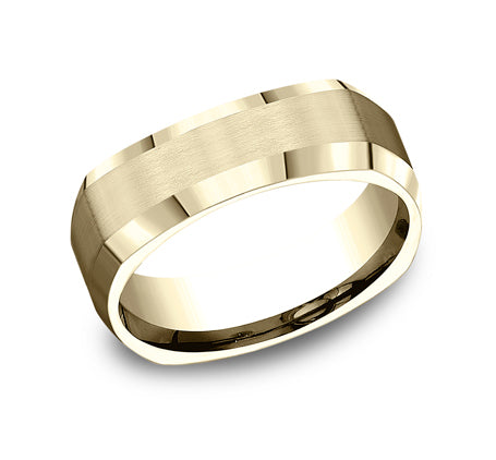4 Sided Beveled Edge Band with Satin Center