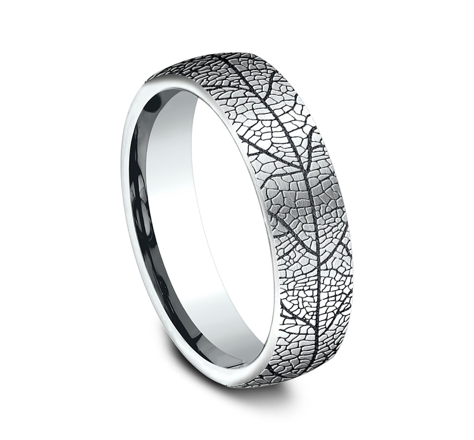 Black Plated Leaf Band