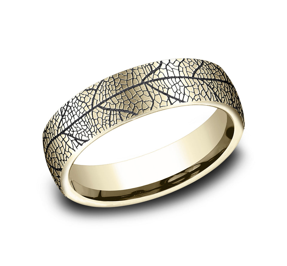 Black Plated Leaf Band