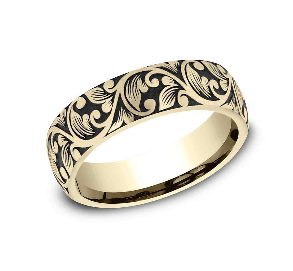 Domed Roman Script Band