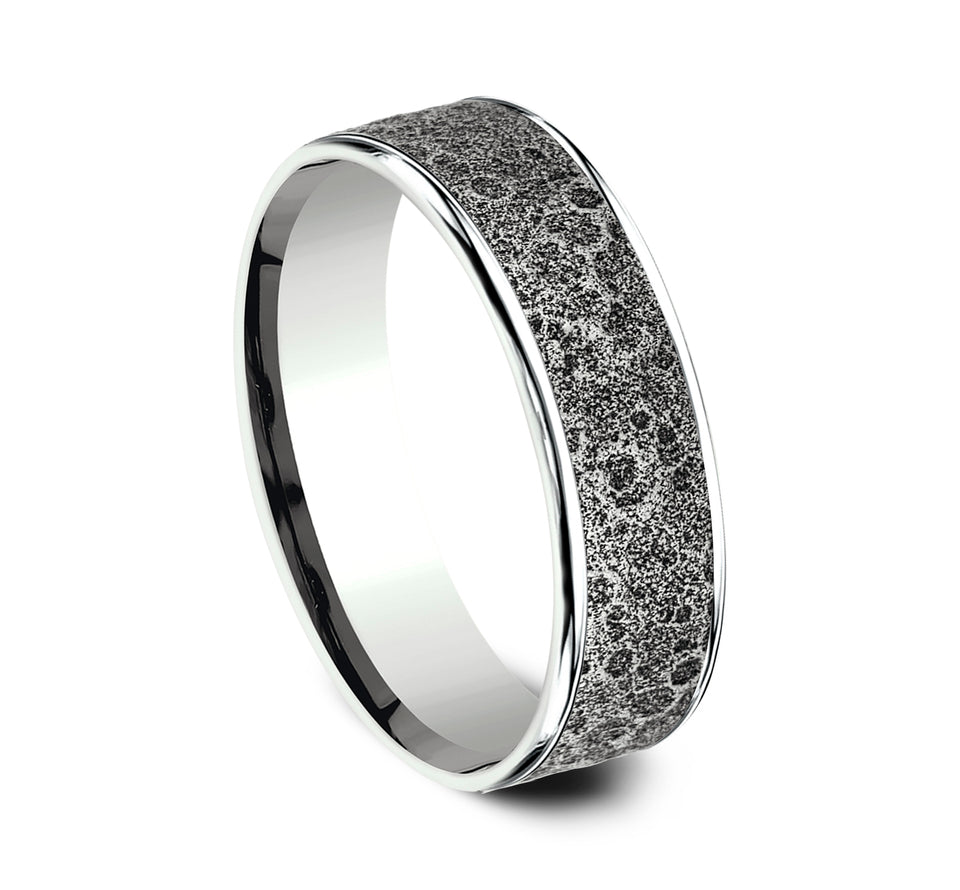 Thin Edge Band with Moon Rock Center