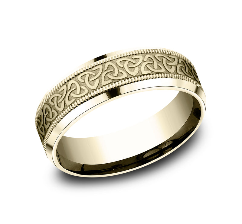Bevel Love Knot Triangle Band