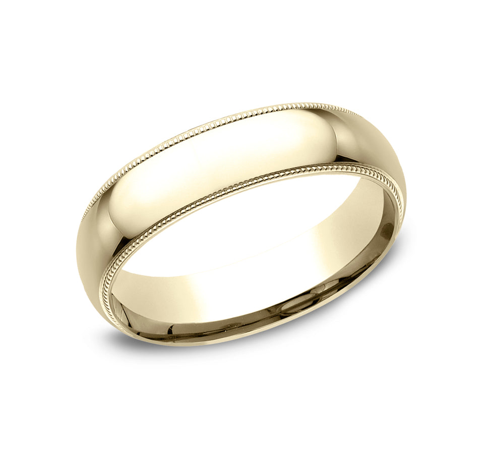Light Comfort Fit Milgrain Band