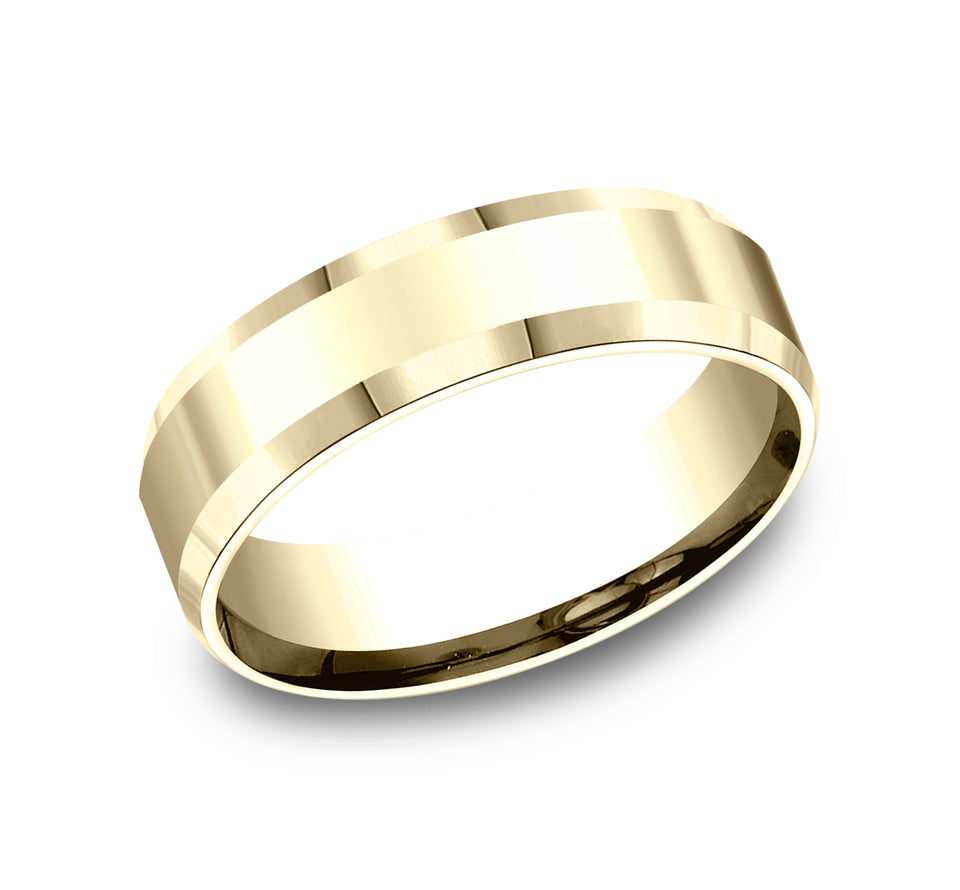 Light Comfort Fit Beveled Edge Band