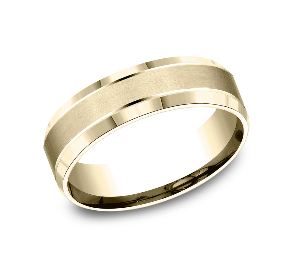 Light Comfort Fit Beveled Edge Band