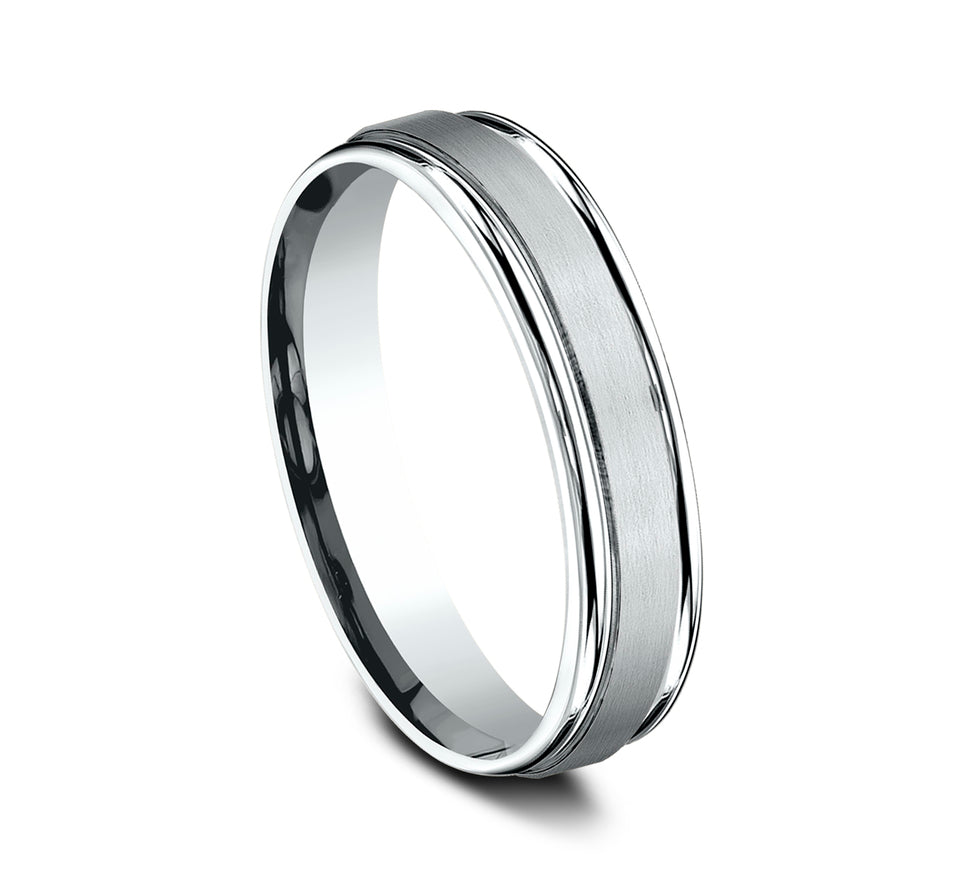 High Polish RE Band with Satin Center