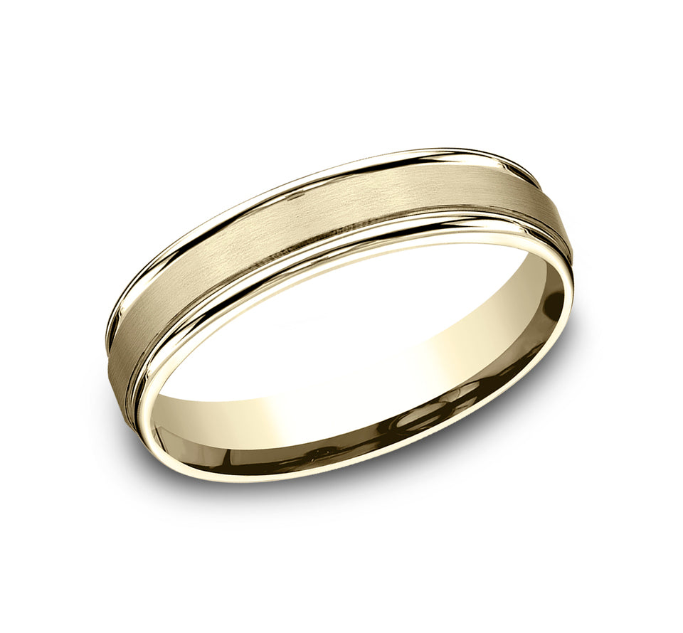 High Polish RE Band with Satin Center