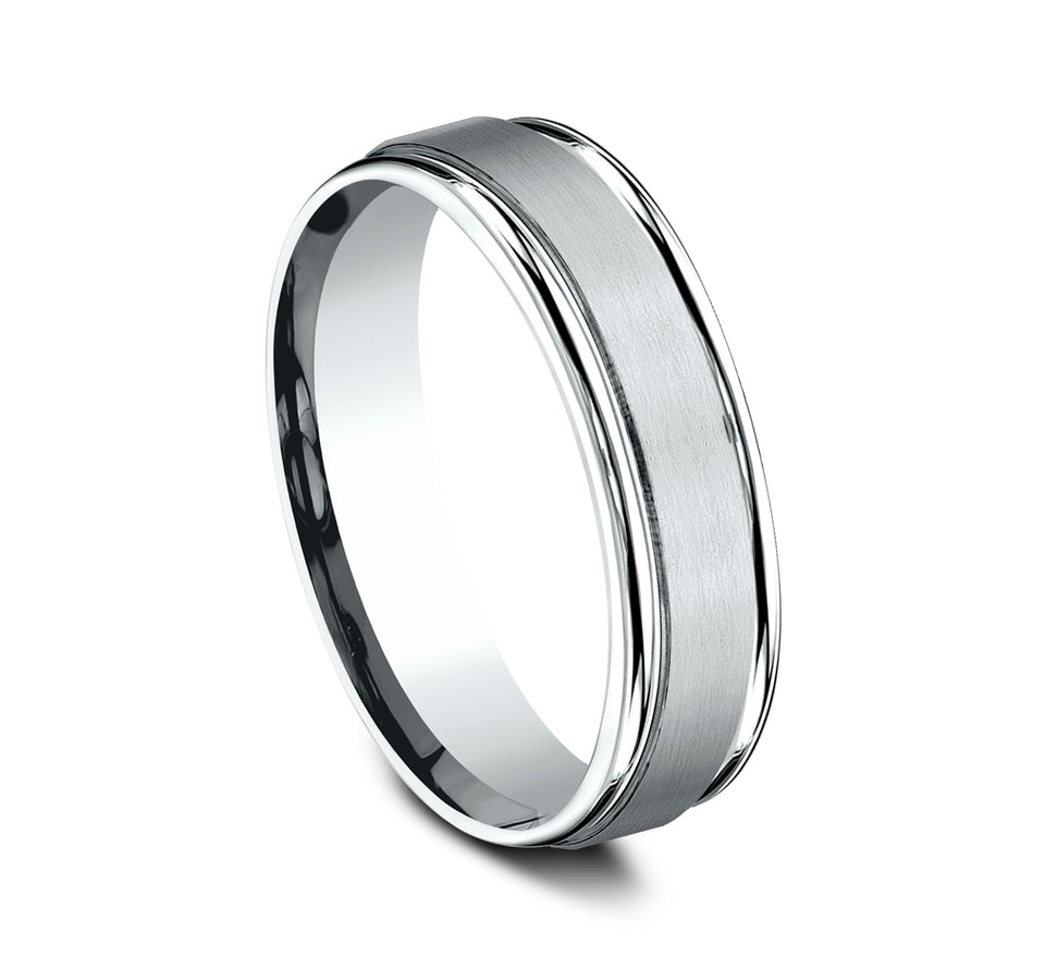 High Polish RE Band with Satin Center