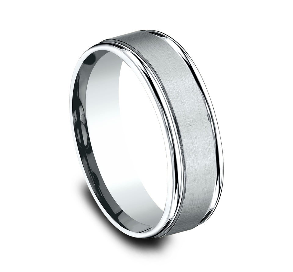 High Polish RE Band with Satin Center