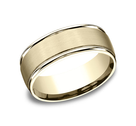 High Polish RE Band with Satin Center