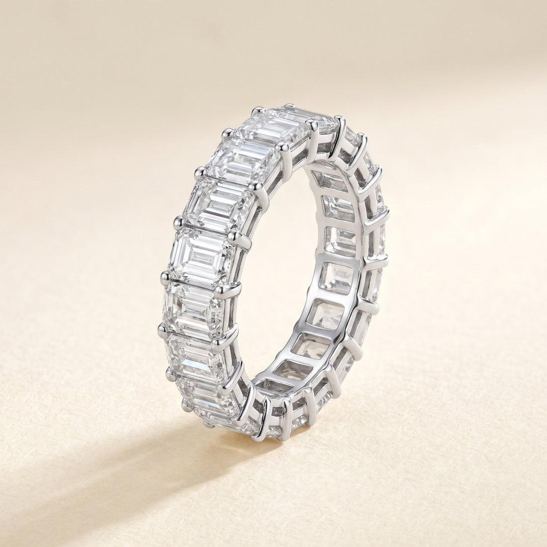 Emerald Diamond Eternity Band