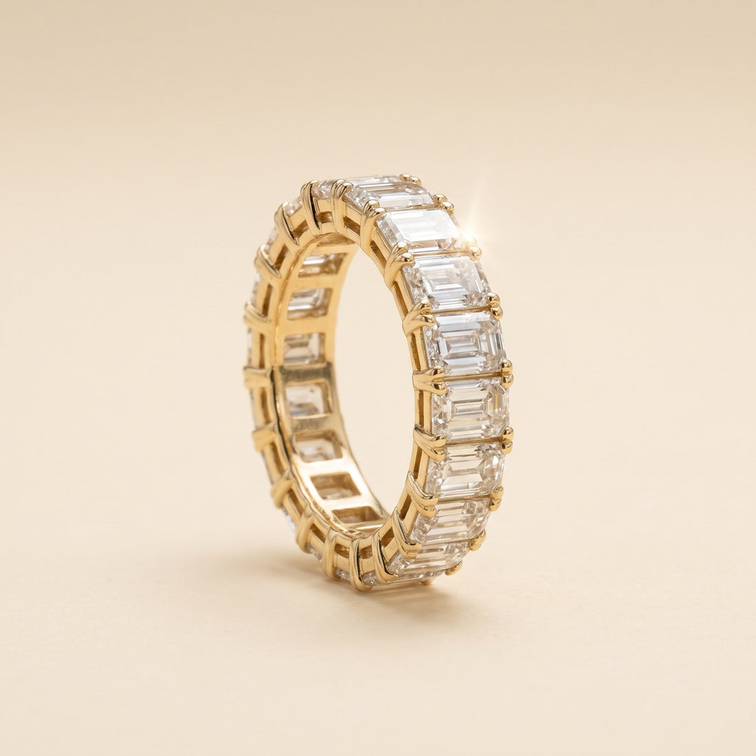 Emerald Diamond Eternity Band