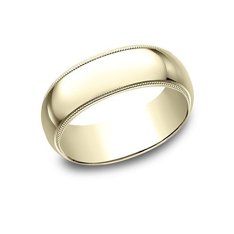 Traditional Oval Milgrain Band