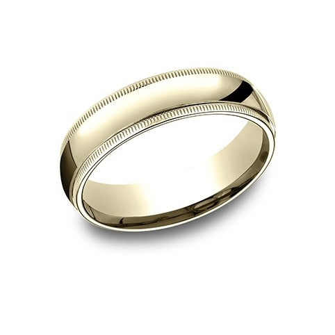 Milgrain Edge High Polish Band