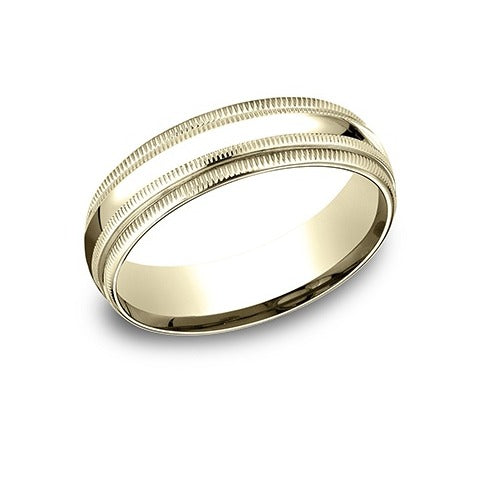 High Polish Double Milgrain Band
