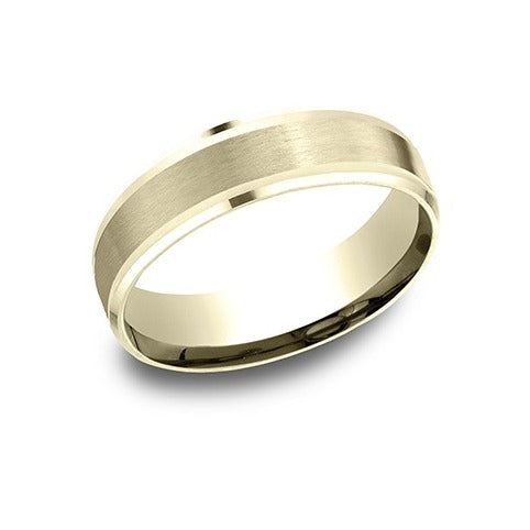 Drop Bevel Band with Satin Center