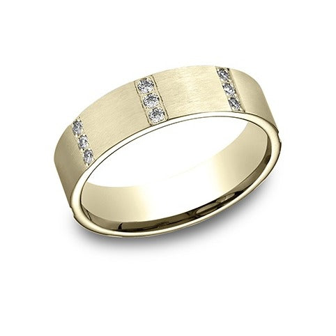 Flat Satin Diamond Band