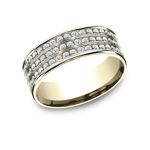 Flat Satin Diamond Band