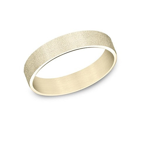 Flat Comfort Fit Sand Blast Band