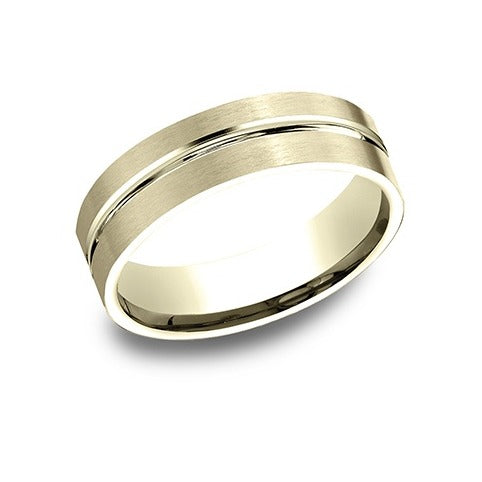 Flat Satin Band with Concave Center Cut