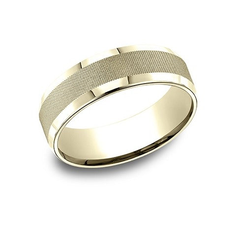 Beveled Edge Band with Florentine Center