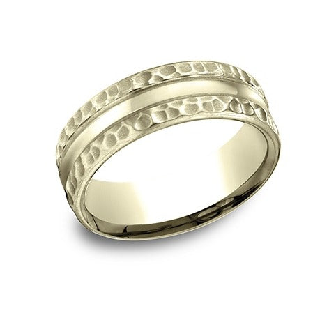 Hammered Band with Center Cut
