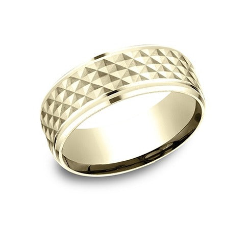Drop Bevel Raised Stars Band