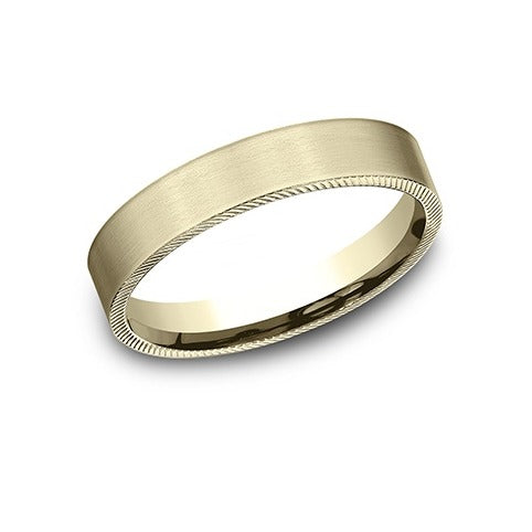 Cross Edge Cut Band with Satin Center