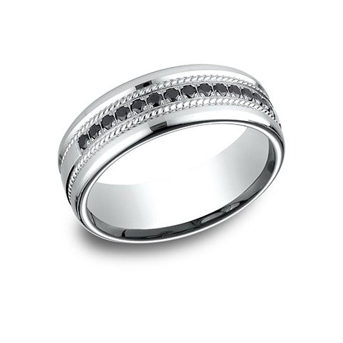 Roped Black Diamond Band