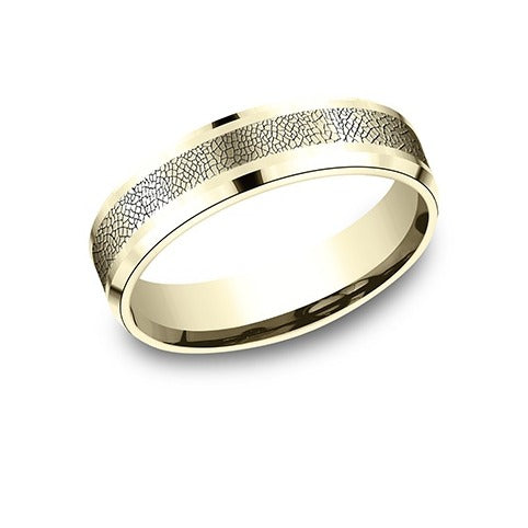 Drop Bevel Band with Sting Ray Center